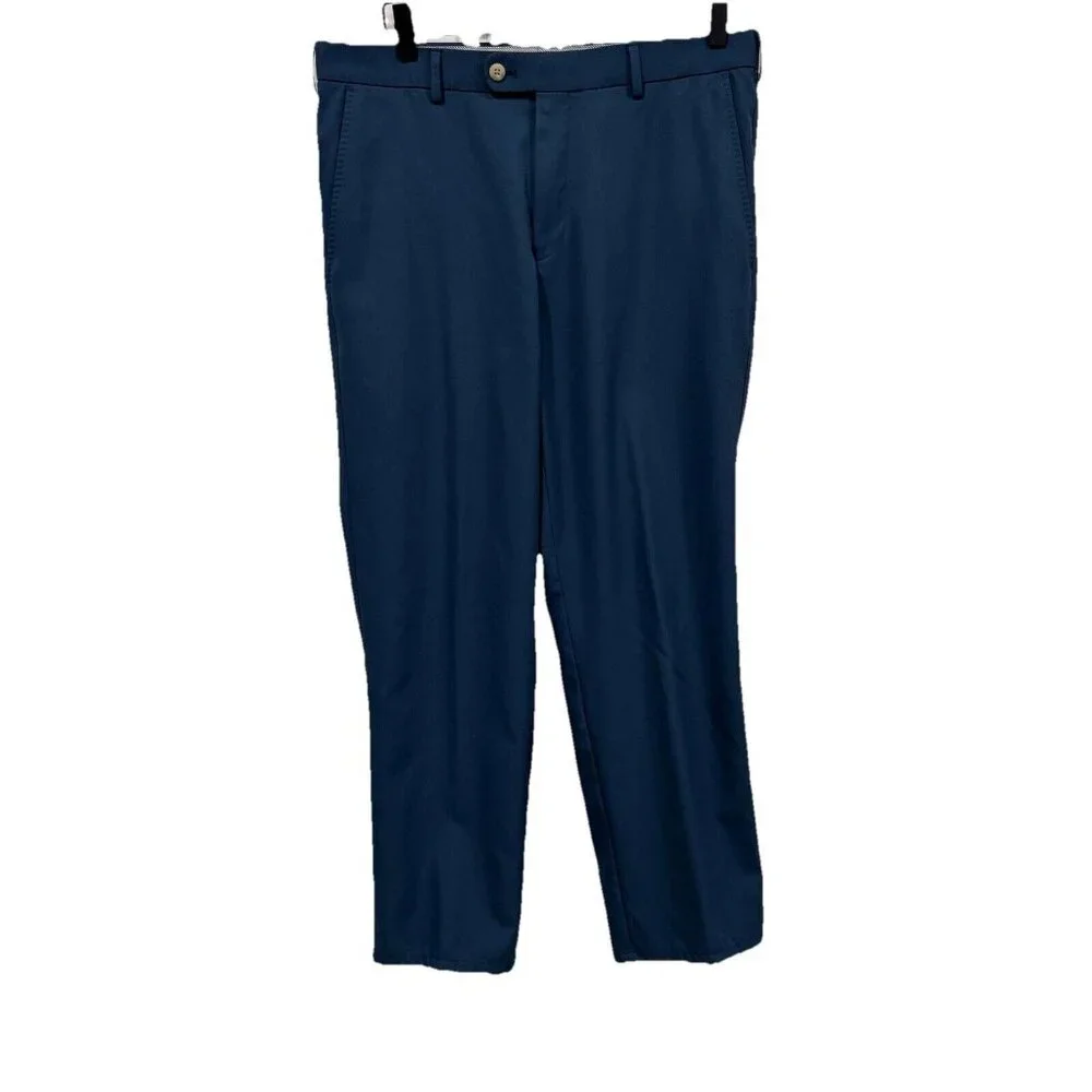 Men’s Peter Millar Crown Sport Pants DURHAM PERFORMANCE PANT Blue 34